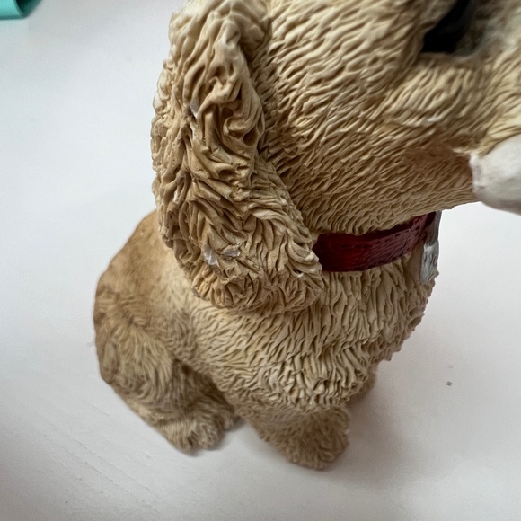 Stone Critters Cocker Pup with Bone SC-443 United Design 1992 3.5" Made in USA - Picture 8 of 9